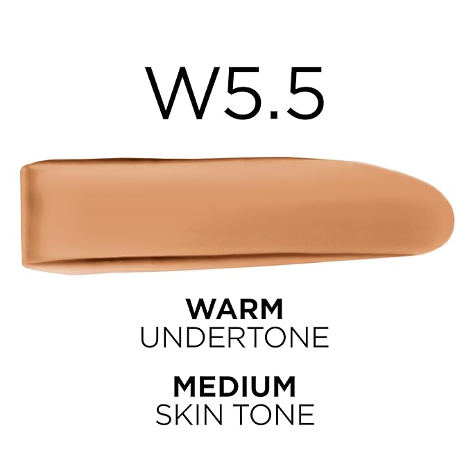 L'Oreal Paris True Match Super-Blendable Foundation, Medium Coverage Liquid Foundation Makeup, W5.5, Medium, 1 Fl Oz-VivaGrace Women