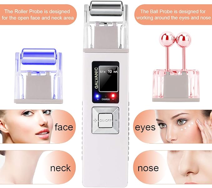 Portable Galvanic Microcurrent Skin Firming Machine, Anti-Aging Face Lift Massager Home Use Beauty Salon Device-VivaGrace Women