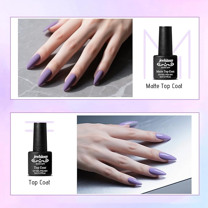 JEWHITENY Poly Gel Nail Kit 14 Colors - Yellow Nude Pink Blue Purple Glitter Tones Starter Kit with UV Lamp Base & Top Coat All-in-One Gift for Women Need U V Light Curing-VivaGrace Women