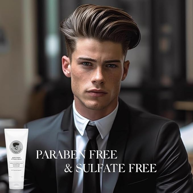 Avenue Man Sleek Finish Cream - 7 oz - Hair Styling Cream for Men with Acai & Soy Protein - Hair Putty for Smooth Control & Structure - Hair Paste for Men for Textured, Slick Back or Classic Looks-VivaGrace Women