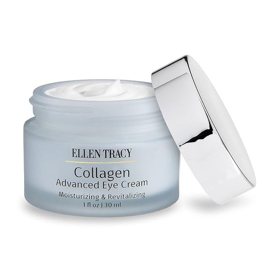 ELLEN TRACY Collagen Eye Cream | Advanced Moisturizing & Renewing Cream for Removing Dark Circles and Puffiness Under Eyes | Collagen, Dimethicone, 30 ML, 1 FL Oz-VivaGrace Women
