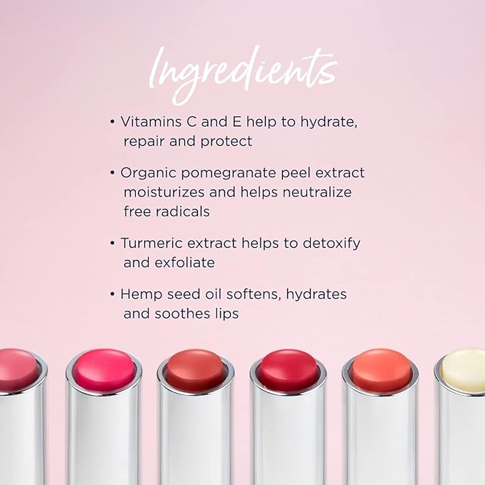 Lune+Aster Tinted Lip Balm - Yes We Can - Vegan, antioxidant-rich vitamins C and E tinted lip balm provides a sheer customizable flush of color for soft, smooth lips-VivaGrace Women