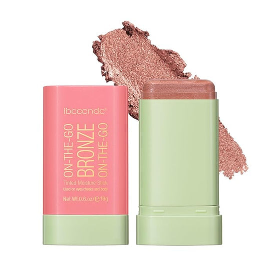Cream Contour Stick,Multi-Use On The Go Bronzer Stick,Long-lasting Highlight Stick,Glow Bronzer Stick for Face,Lightweight and Blendable Contour Stick for Women (01# Warm Glow)-VivaGrace Women