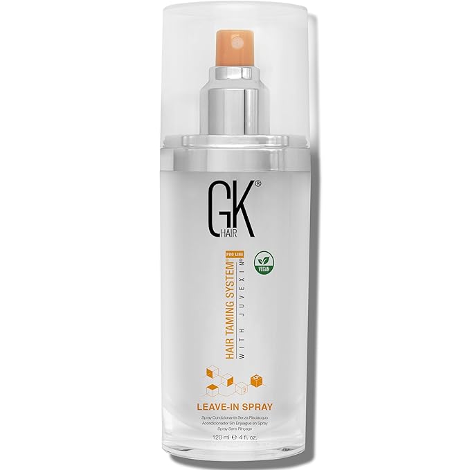 GK HAIR Global Keratin Leave-In Conditioner Detangler Spray 120 ml - For Dry, Damaged and Frizzy Hair Protection With Organic Natural Oil Strength & Shine | Hydrating Smoothing Styler-VivaGrace Women