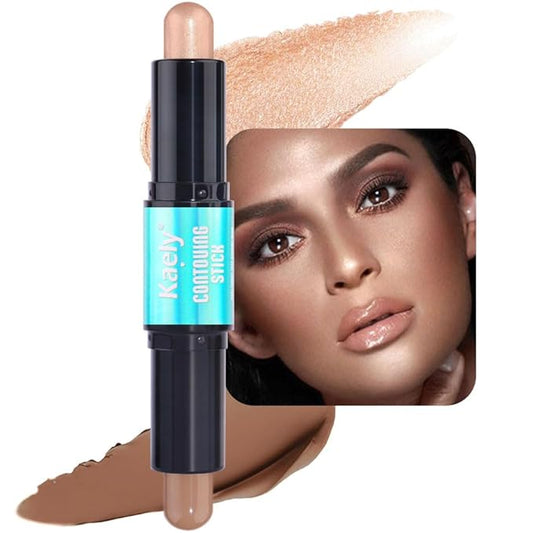 evpct 2in1 Face Shaping & Contouring Stick Cream Contour Concealer Bronzer Stick Makeup Kit for Beginner Face Highlighter Makeup Stick contorno maquillaje de maquillaje profesional,NEW Rich-VivaGrace Women