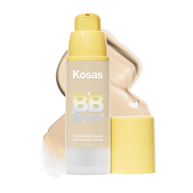 Kosas BB Burst Tinted Face Gel Cream - Supports Healthy Collagen, Smoothes Skin, Hydrates & Moisturizes - Light+ Neutral Warm 14, (1 Oz/30 ML)-VivaGrace Women