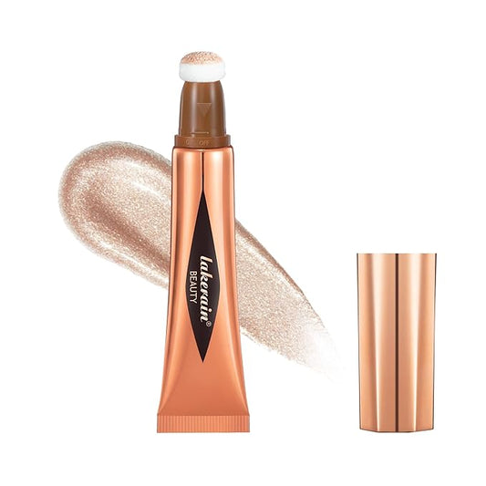 Liquid Highlighter Beauty Stick, Highlighter Makeup, Highlighter Wand,Liquid Beauty Stick With Cushion Applicator For Highlighter, Natural Matte FinIsh Makeup For Women(03#)-VivaGrace Women