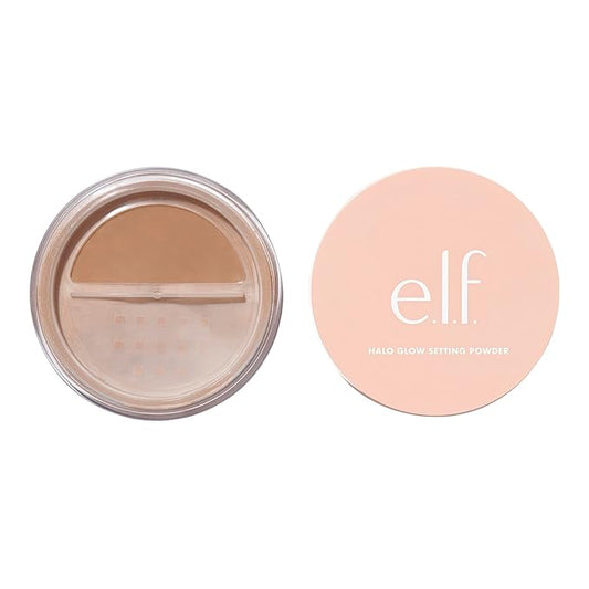 e.l.f. Halo Glow Setting Powder, Smooths The Look Of Pores & Fine Lines, Creates An Airbrushed Finish, Vegan & Cruelty-Free, Deep-VivaGrace Women