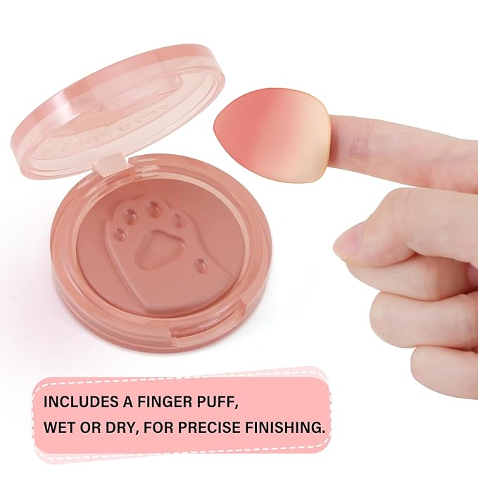Boobeen Matte Blush Palette for Cheek, Pink Blush Cream, High Pigment Blush, Blendable Face Blusher for Confident Natural Makeup-VivaGrace Women