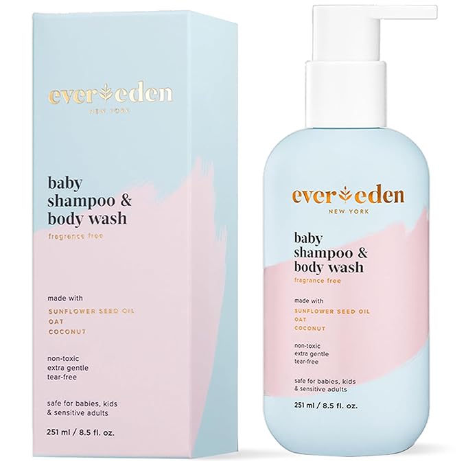 Evereden Baby Shampoo & Body Wash 2-in-1, 8.5 fl oz | Gentle, Non-Toxic, Fragrance-Free, Hydrating Formula for Sensitive Skin-VivaGrace Women