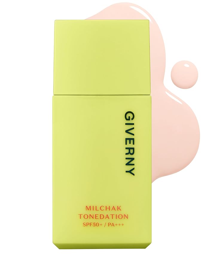 GIVERNY Milchak Tonedation – Tone Correcting Base Makeup for Covering Pores and Improving Complexion – Long-Lasting Nudie Apricot Color Finish – Evens Skin Tone, 1.01 fl.oz.-VivaGrace Women