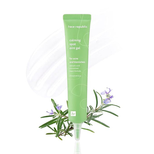 Face Republic Calming Spot Oint Gel 20ml 0.68 fl oz | Spot care | Salicylic Acid, Centella Asiatica, Tea Tree, Madecassoside | Vegan Korean Skin Care