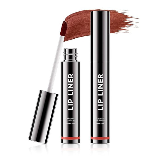 Lip Stain Peel Off - Lip Liner Waterproof, Lip Liner Stain Transfer Proof & Plumping, Moisturizing Non-Stick Cup Matte Finish Stay On All Day, Rose Color-VivaGrace Women