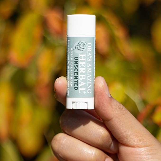 Unscented Lip Balm, Herbal Lip Balm, Healing Lip Balm, Balm for Perioral Dermatitis, Very Dry Lips, Natural Fragrance Free Beeswax Lip Balm (Unscented Pack of 3)-VivaGrace Women