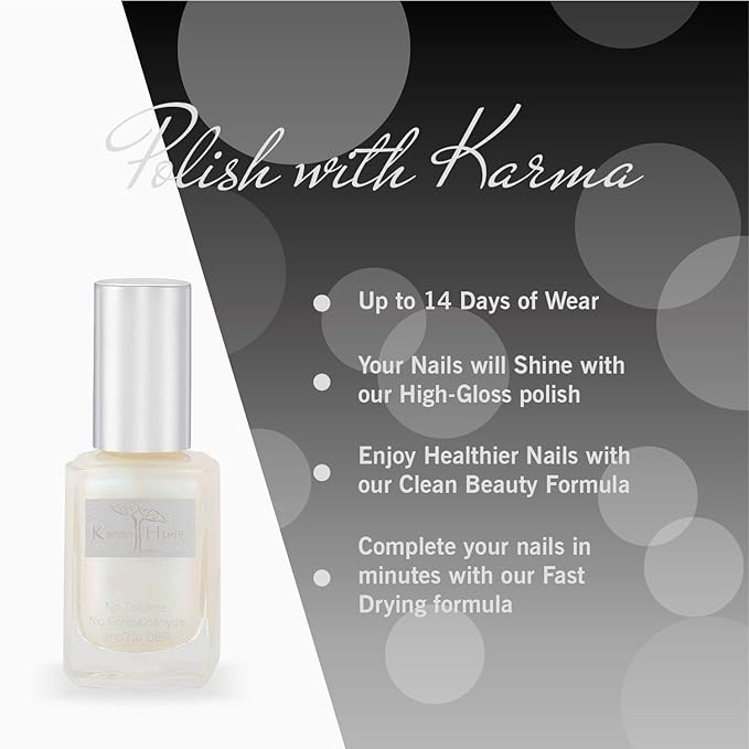 Karma Naturals Nail Polish – Non-Toxic, Vegan & Cruelty-Free (Iridescence, 0.43 fl oz)