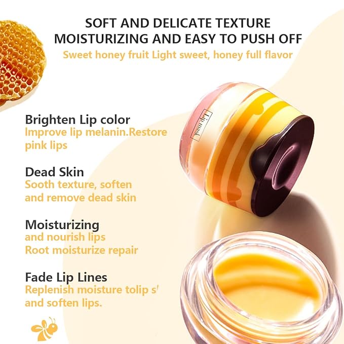 Watermelon Lip Balm, Honey Strawberry Apple Watermelon Lip Mask Overnight, Moisturizing Lip Sleeping Mask, Day & Night Lip Care - Hydrate Repair Prevent Dry (Watermelon）-VivaGrace Women