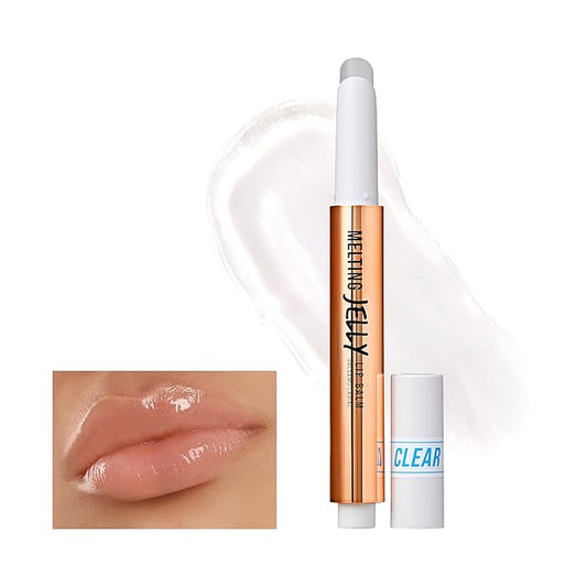 KISS NEW YORK Professional Melting Jelly Lip Balm, High Shine & Moisturizing Lip Stick, Long Lasting, Plumping Effect Look, Non-Sticky & Not Cakey, Easy Application & Natural Coverage (Ice Jelly)-VivaGrace Women