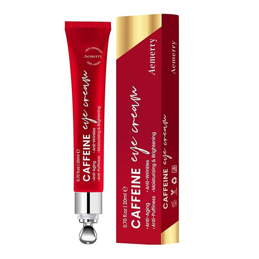 Caffeine Eye Cream Anti Aging: Eye Cream With Retinol, Sodium Hyaluronate, Vitamin E, For Dark Circles, Wrinkles, Puffiness & Fine Lines - Advanced Metal Applicator For Under Eye Bags And Puffy Eyes-VivaGrace Women