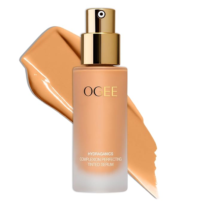 Ogee Complexion Perfecting Liquid Foundation - Lightweight Tinted Moisturizer For Face (Oak 5.25N - Medium Beige, Golden Undertones) - with Vitamin C & Jojoba Oil - Certified Organic & Made in USA-VivaGrace Women