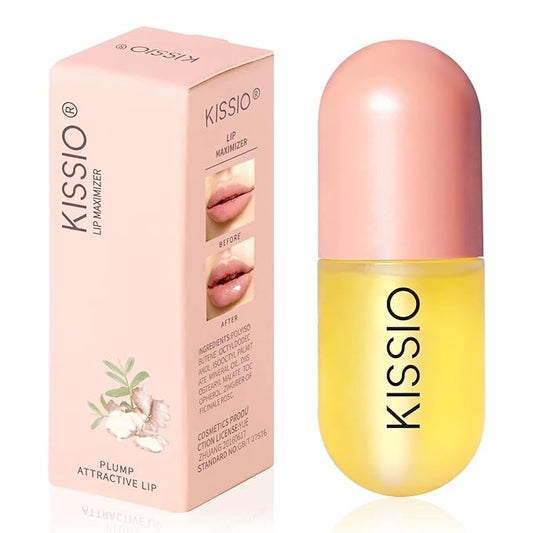 KISSIO Lip Plumper,Natural Lip Plumper for Day Use,Lip Plumping Gloss Make Lips Fuller and Moisturizing 5.5ml-VivaGrace Women