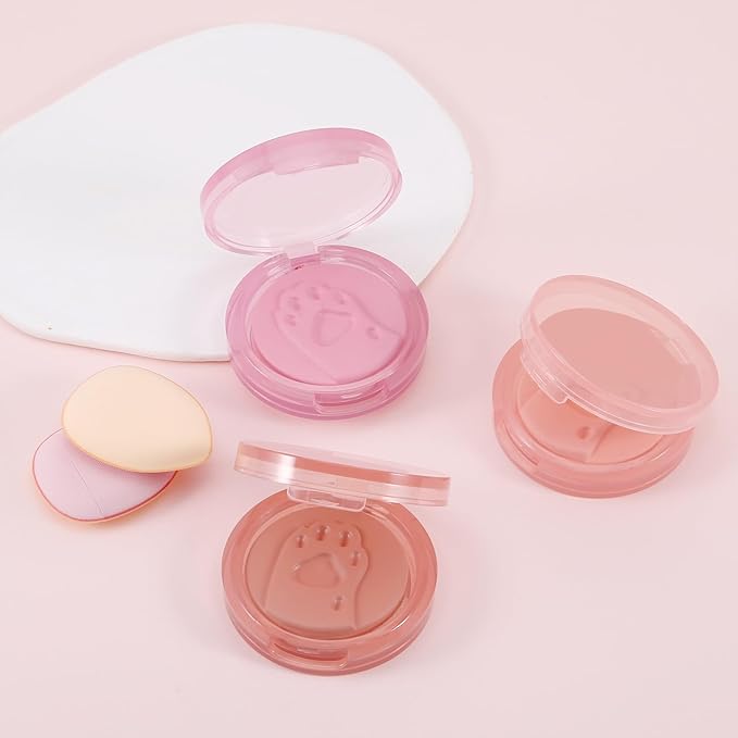 Boobeen Matte Blush Palette for Cheek, Pink Blush Cream, High Pigment Blush, Blendable Face Blusher for Confident Natural Makeup-VivaGrace Women