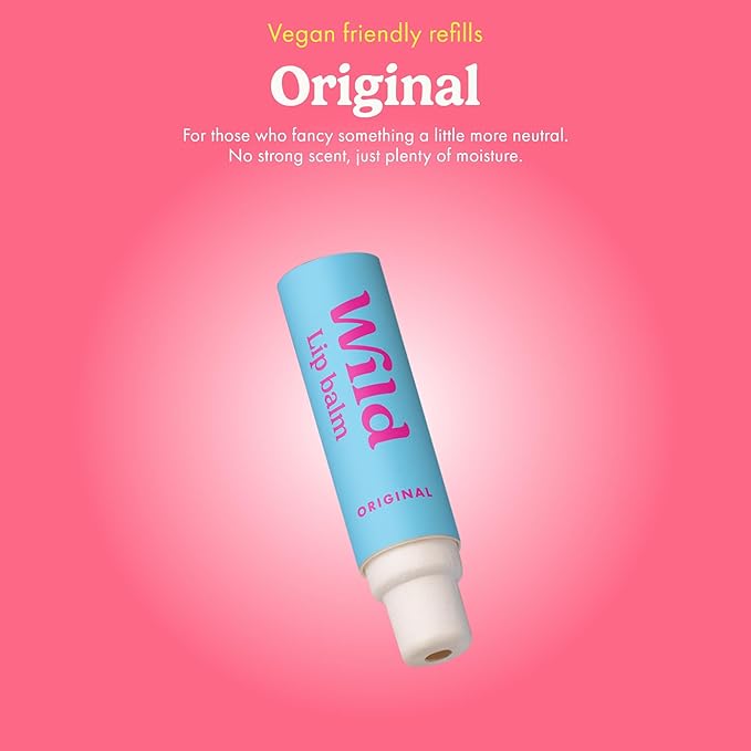 Wild Refillable Lip Balm Starter Kit - Includes Black Aluminum Case & 3 Pack Lip Balm Refills in a Variety of Scents - Includes Passionfruit Swirl, Original and Coconut & Vanilla Scents-VivaGrace Women