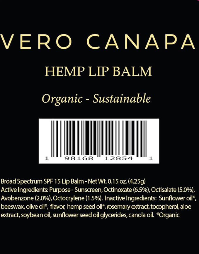 Vanilla Organic Hemp Lip Balm with SPF - 3 Pack | Lip Moisturizer |Sunscreen Lip Balm | SPF Lip Balm | Lip Care | Lip Balm Hydrating | Lip Balm Bulk | Lip Balm SPF | Lip Care Products-VivaGrace Women