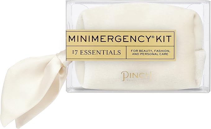 Pinch Provisions Velvet Minimergency Kit, for Her, Includes 17 Must-Have Emergency Essential Items, Compact, Multi-Functional Pouch, Gift for Parties and Birthdays-VivaGrace Women