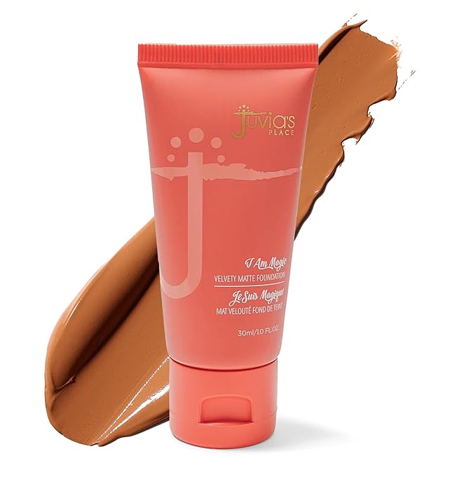 Juvia's Place I Am Magic Velvety Matte Liquid Foundation 350 - Somalia - Dark Tan w/Warm Undertone, Makeup Foundation Full Coverage, Lightweight, Long Wear, Velvety Matte Finish-VivaGrace Women