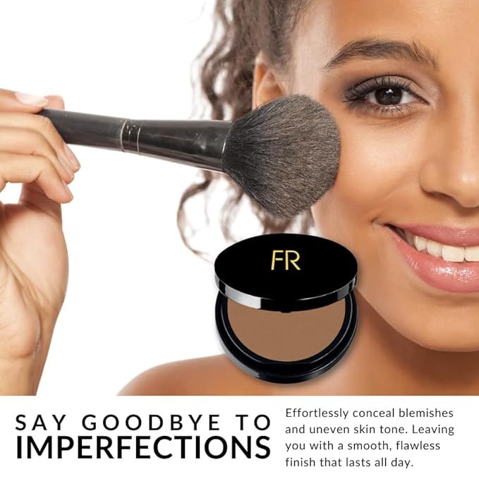 Luxury Oil Blotting Pressed Powder by Flori Roberts, Long Lasting Oil and Shine Control, Flawless Complexion for Women of Color or Deeper Skin Tones-VivaGrace Women