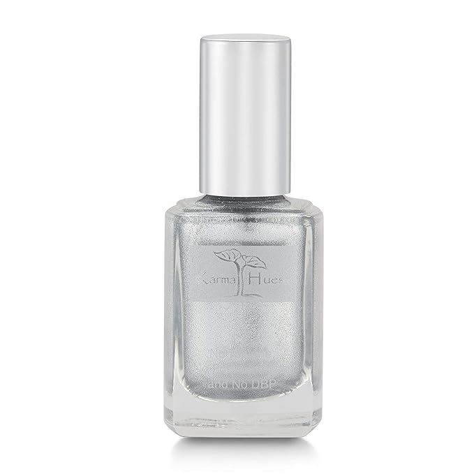 Karma Organic Natural Nail Polish-Non-Toxic Nail Art, Vegan and Cruelty-Free Nail Paint (Snowflakes on 5th)