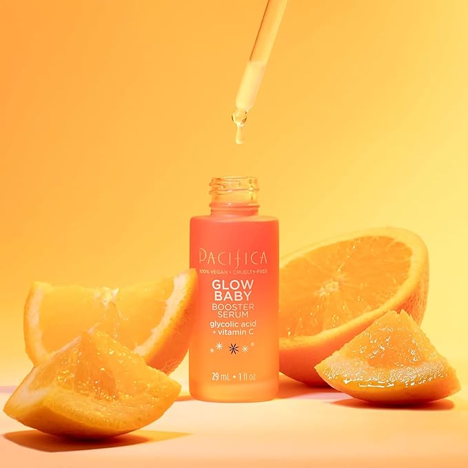 Pacifica Vitamin C Face Serum - Glow Baby Booster Facial Serum - Glycolic Acid Serum For Face - Dark Spot Corrector Anti Aging Brightening - Dermatologist Tested, Fragrance Free, Clean Skin Care Vegan-VivaGrace Women