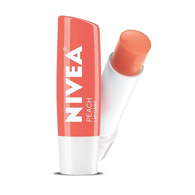 NIVEA Peach Lip Care - Tinted Lip Balm for Beautiful, Soft Lips - Pack of 4-VivaGrace Women