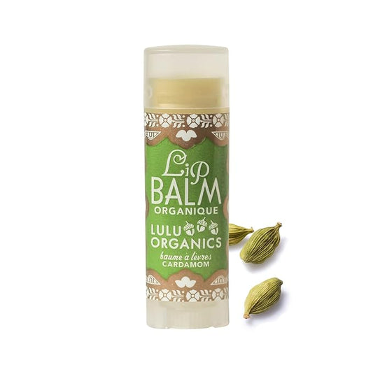 Natural Lip Balm, Nourishing and Moisturizing Premium Lip Care, Handmade Hydrating Lip Balm, Lip Treatment for Dry and Cracked Lips, Repairing and Fragrance Free - Cardamom - 0.15oz-VivaGrace Women