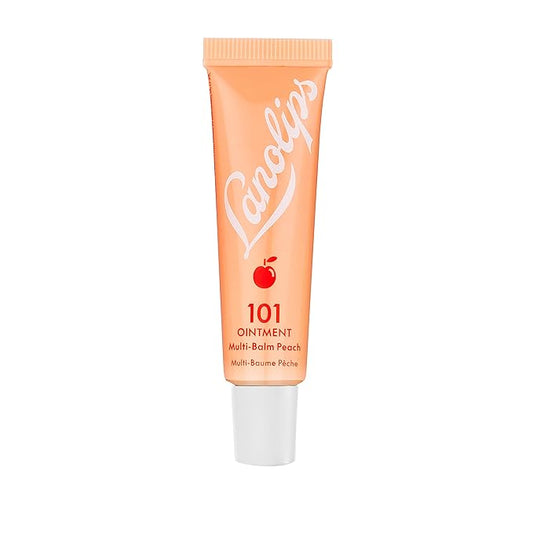 Lanolips 101 Ointment Multi-Balm, Peach - Fruity Lip Balm with Vitamin E Oil and Lanolin for Lip Hydration - Naturally Flavored Lanolin Lip Balm for Very Dry Lips - Dermatologist Tested (.35 oz)-VivaGrace Women