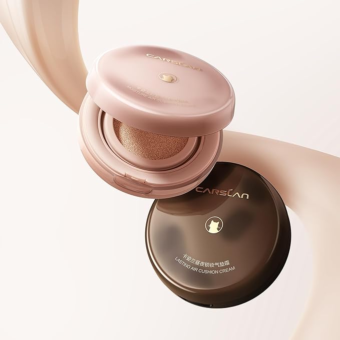 Moisture Air Cushion Cream Face Foundation Makeup, Lightweight, Full Dewy Coverage, Builable Glow, Finish Foundation with Hyaluronic acid, P01 Fair Pink For Dry Skin (Refill Included)-VivaGrace Women