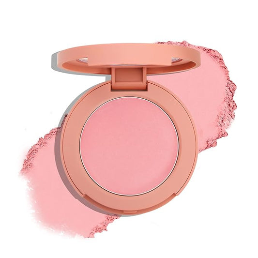 Boobeen Powder Blush, Single Color Blush Face Blush Palette Matte Baked Cream Blush Makeup Powder, High Pigment Pressed Blush for Create a Natural Cheek Flushed Look (06#)-VivaGrace Women