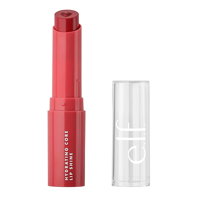 e.l.f. Hydrating Core Lip Shine, Conditioning & Nourishing Lip Balm, Sheer Color Tinted Lip Moisturizer, Joyful, 0.09 Oz-VivaGrace Women