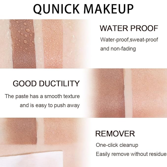 evpct 2Pcs Face Cream Contour Bronzer Sticks Makeup Highlighter Highlight Almond Mocha Creme Cheek Contour Sticks contorno en crema Bronzing Foundation Face Contour Stick Kit,1+10 New Medium-VivaGrace Women