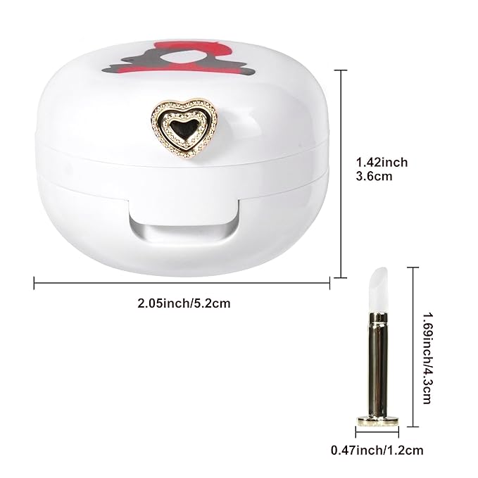 2 Pack Lip Balm Containers,Plastic Portable Empty Lip Balm Container with Mirror and Silicone Lip,Empty Lipstick Dispenser Box for Travel,Home-VivaGrace Women