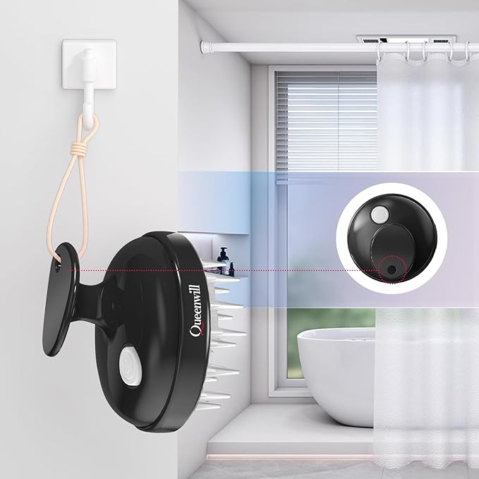 Electric Handheld Hair Massager, Cordless Hair Scalp Massager Portable Head Scratching Massager with 2 Modes Vibration Comb for Hair Growth, Deep Cleansing and Stress Relaxation-VivaGrace Women