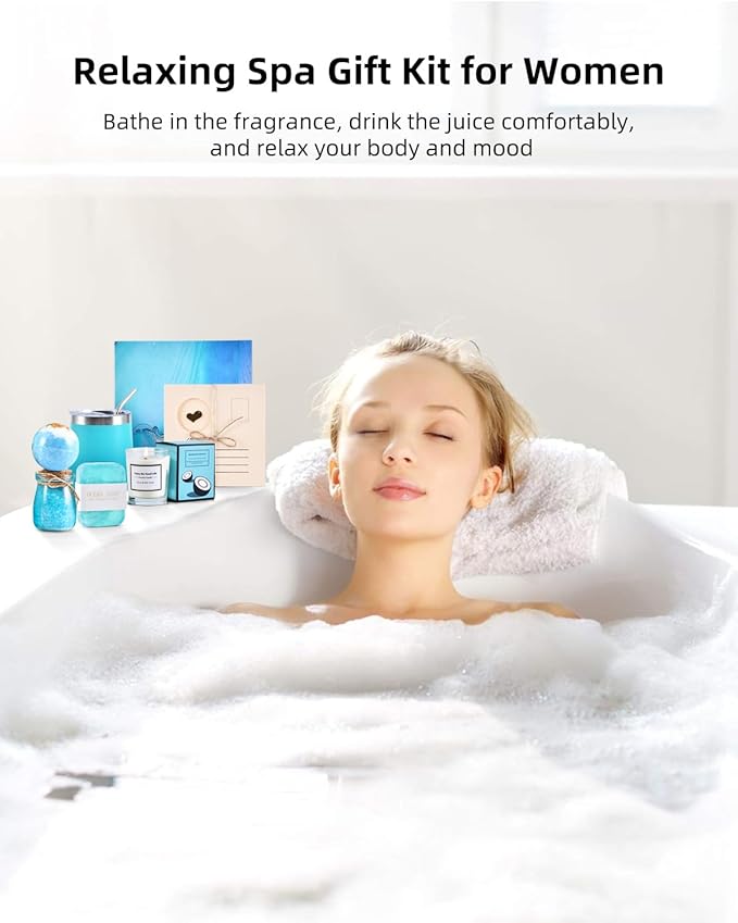 Birthday Gifts for Women, Mothers Day Gifts - Bath Relaxing Spa Gift Basket Set, Self Care Gifts Unique Anniversary Gifts Idea for Mom Women Her Best Friends Sister Wife Girlfriend Coworker Teacher-VivaGrace Women