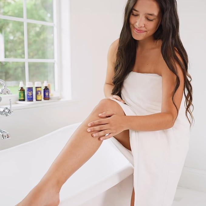 Ancient Greek Remedy After Shower Body Oil for Women - Organic Face Oil & Body Moisturizer for Dry Skin with Sweet Almond, Jojoba, Olive, Lavender and Vitamin E Oil - Natural Clean Skincare, 4 oz-VivaGrace Women