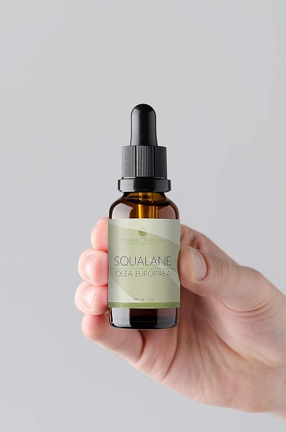 Squalane Oil - 1 oz - 30ml Glass & Dropper - Pure, Plant-Derived, Non GMO, Refined Squalene from Olives - Ultra Hydrating Carrier Facial Oil for Under Eyes, Skin, Hair, Body, Scalp & More-VivaGrace Women