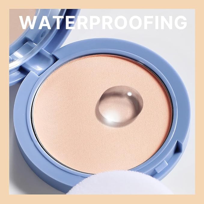 evpct Kaely Oil Control Pressed Face Powder, Get Smooth Flawless Fine Lines and Lightweight Finishing Foundation, Control Shine Long Lasting Waterproof Face Setting Powder Cosmetic, 04 Ivory-VivaGrace Women