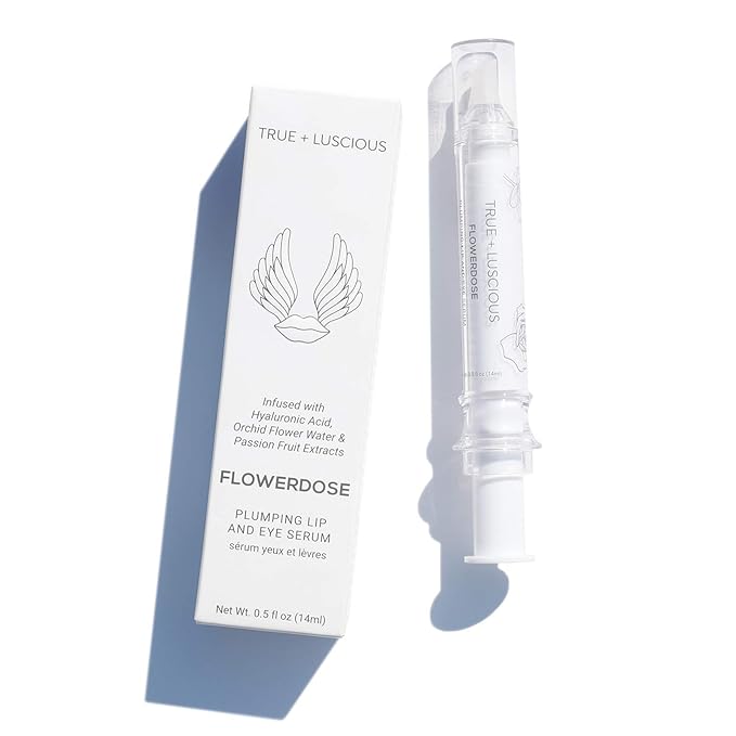 True + Luscious Flowerdose Lip & Eye Serum – 2-in-1 Lip Plumping & Eye Serum for Dry Lips and Dark Circles – Intensely Hydrating, Anti-Aging Formula – 0.5 oz-VivaGrace Women