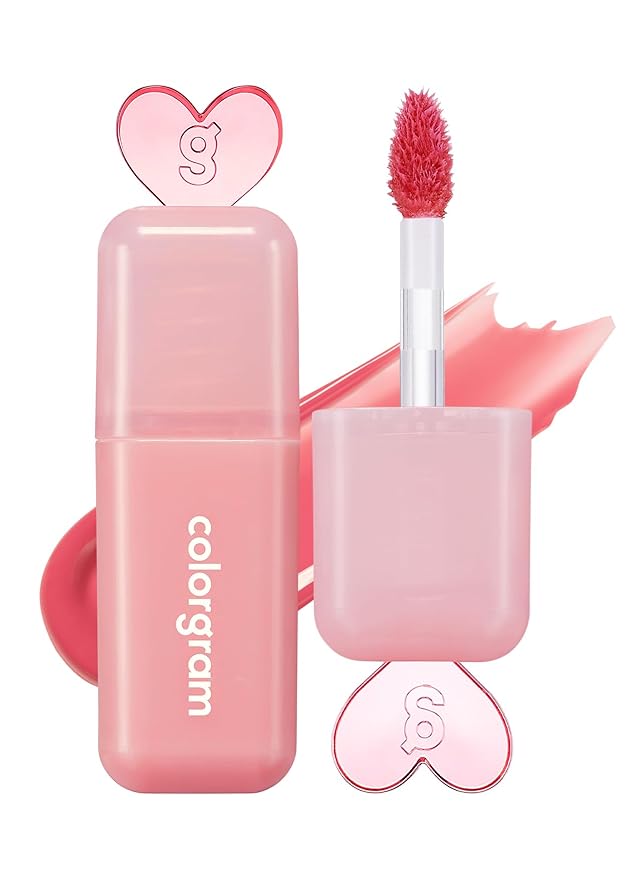 COLORGRAM Juicy Drop Tint 03 Litchi Luster | Juicy Lip Gloss, Glowing Lip Stain with Fruity Colors, Buildable & Blendable, Highly Pigmented-VivaGrace Women