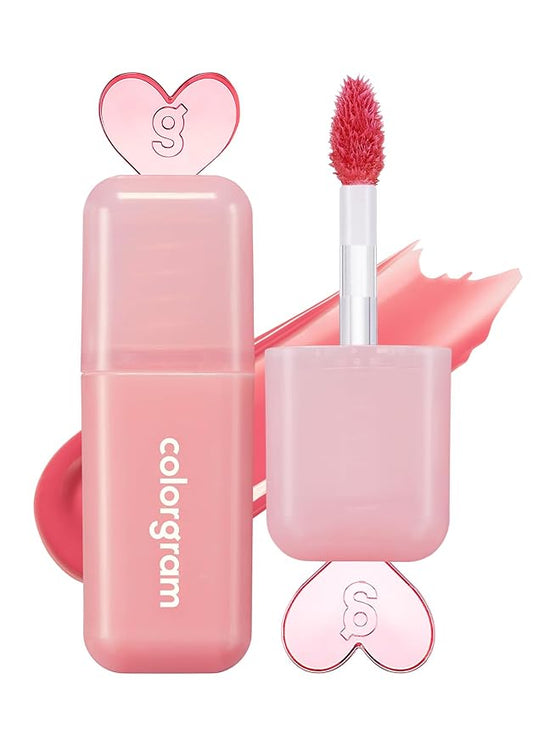 COLORGRAM Juicy Drop Tint 03 Litchi Luster | Juicy Lip Gloss, Glowing Lip Stain with Fruity Colors, Buildable & Blendable, Highly Pigmented-VivaGrace Women
