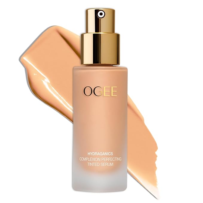 Ogee Complexion Perfecting Liquid Foundation - Lightweight Tinted Moisturizer For Face (Willow 3.00C - Medium Light, Peach-Beige Undertones) - with Vitamin C & Jojoba Oil - Certified Organic-VivaGrace Women