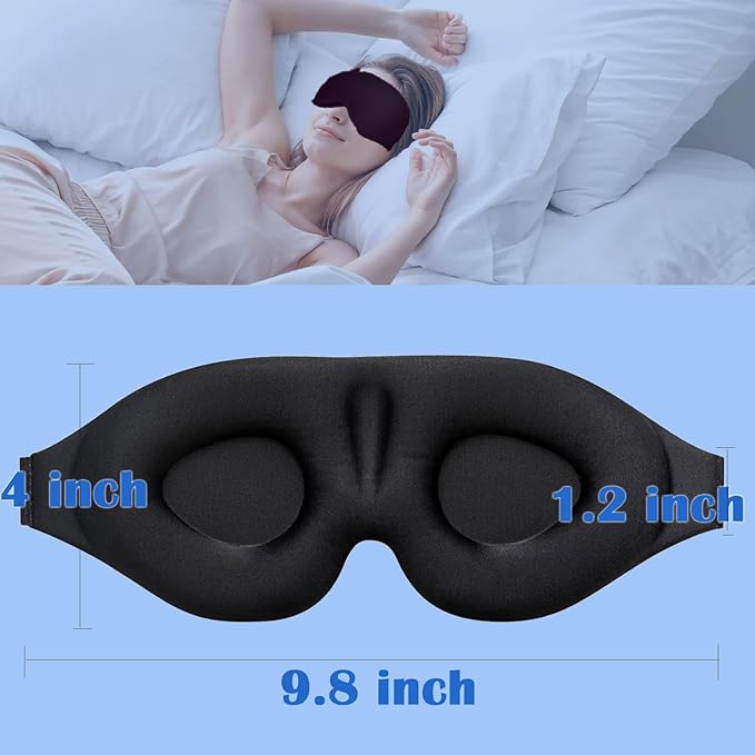 Eye Mask for Lash Extensions, Eye Mask for Sleeping, Soft Breathable Eyelash Sleeping Mask for Extensions with Adjustable Elastic Strap for Flight Nape-VivaGrace Women